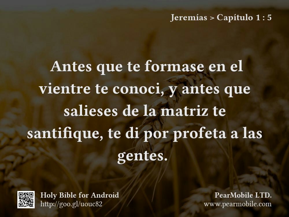 Jeremías, Capítulo 1:5